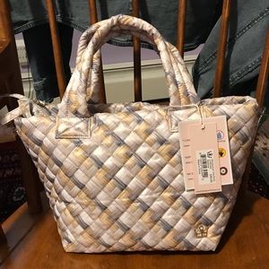 OLIVER THOMAS Small Tote in Basketweave print